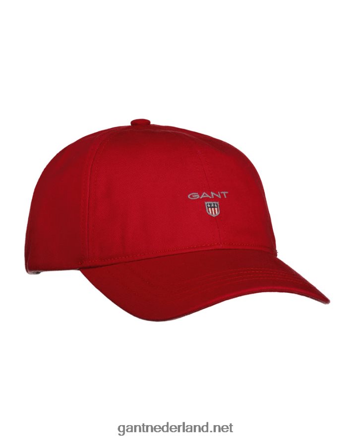 GANT Heren Robijn rood katoenen twill pet R48460479