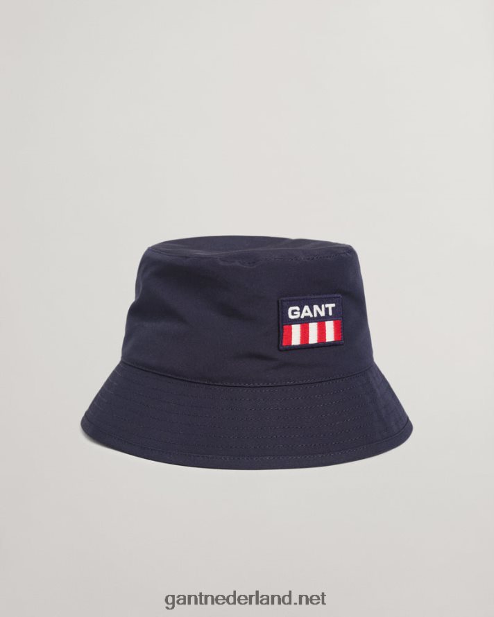 GANT Heren avond blauw polyester emmer hoed R48460476