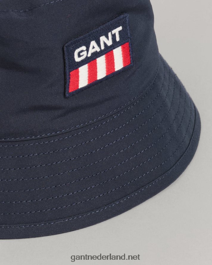 GANT Heren avond blauw polyester emmer hoed R48460476