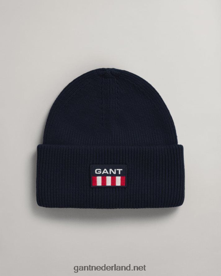 GANT Heren avond blauw retro schild muts R48460491