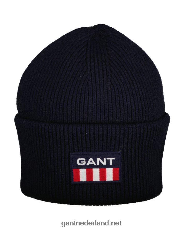 GANT Heren avond blauw retro schild muts R48460491