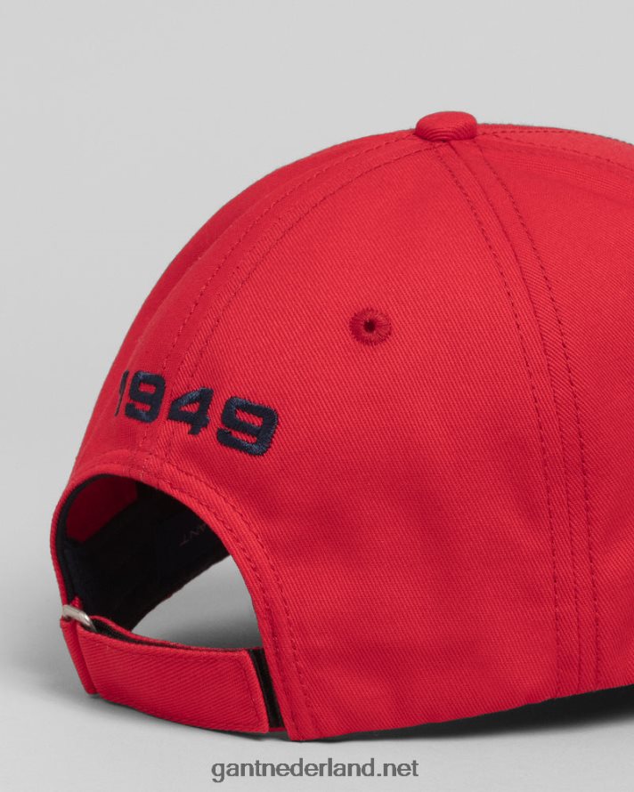 GANT Heren fel rood retro schild twill pet R48460511