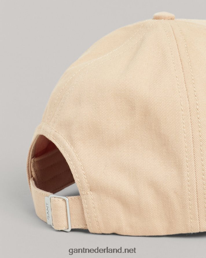 GANT Heren hazelnoot beige hoge pet van katoenen keperstof R48460474