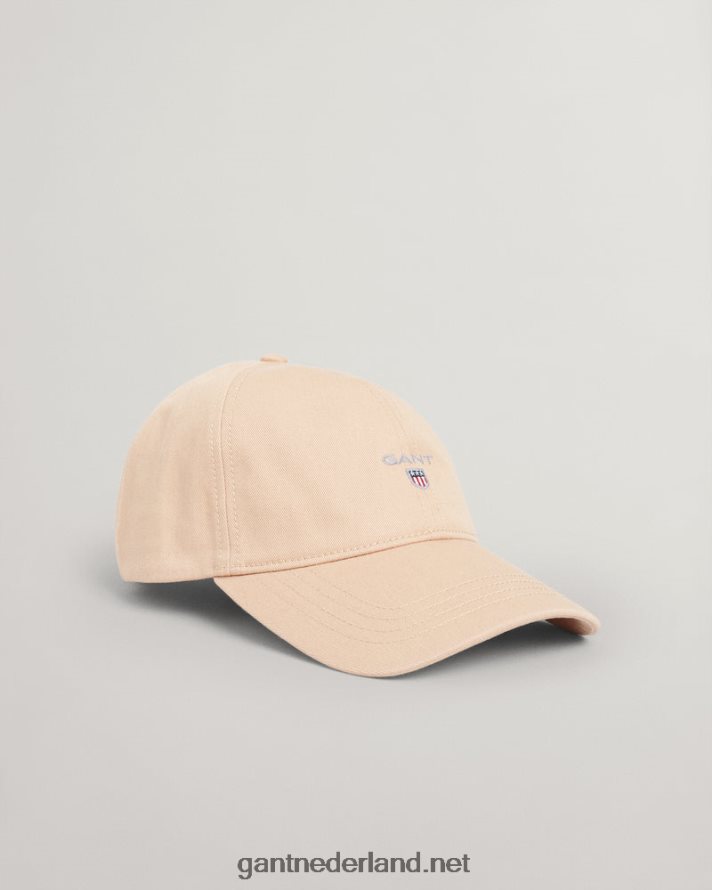 GANT Heren hazelnoot beige katoenen twill pet R48460506