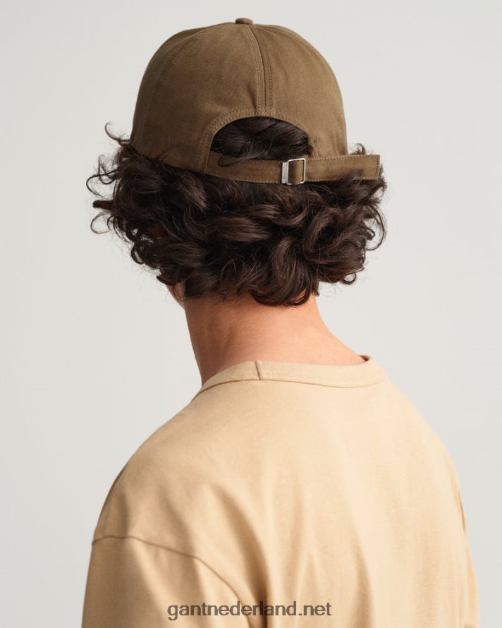 GANT Heren jagersgroen katoenen twill pet R48460487