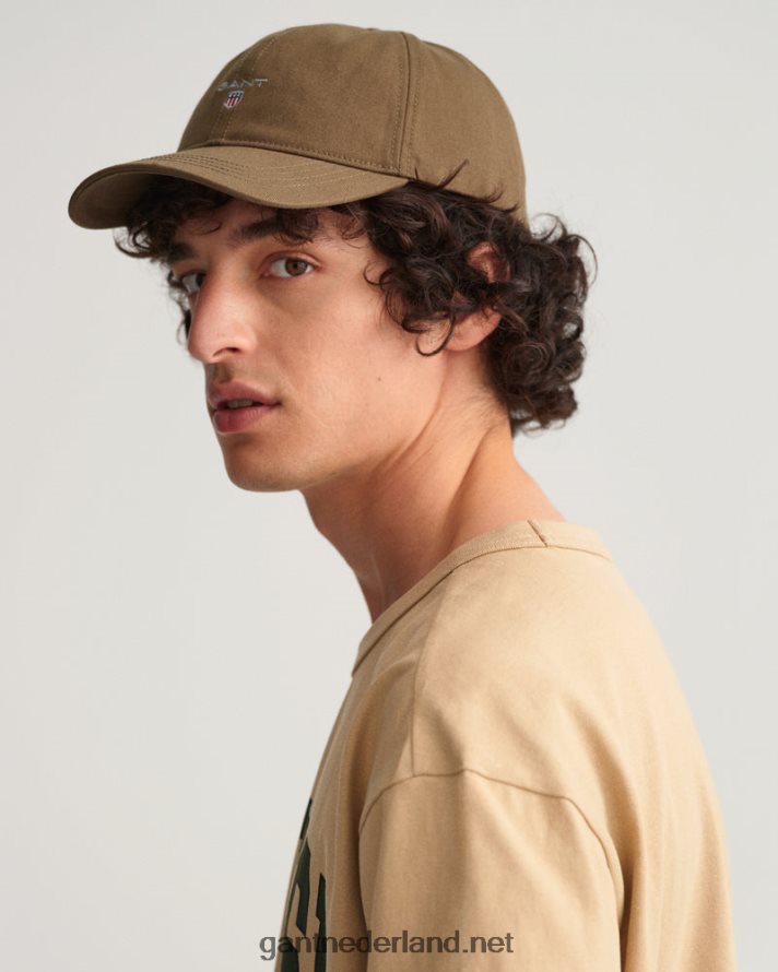 GANT Heren jagersgroen katoenen twill pet R48460487