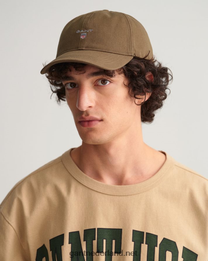GANT Heren jagersgroen katoenen twill pet R48460487