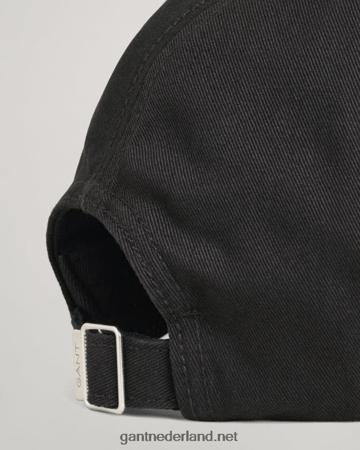 GANT Heren zwart hoge pet van katoenen keperstof R48460497