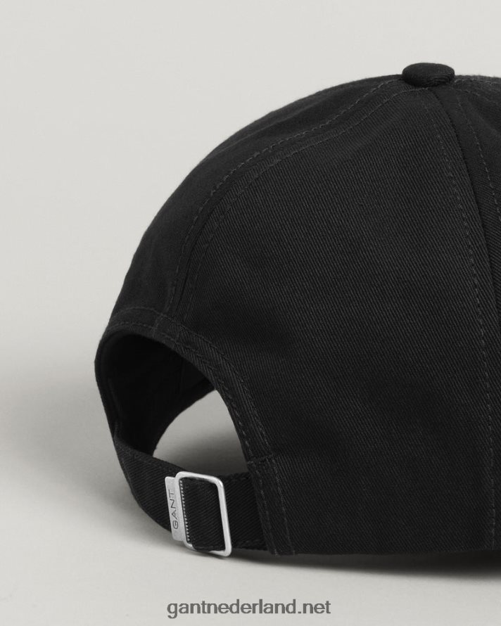 GANT Heren zwart katoenen twill pet R48460493