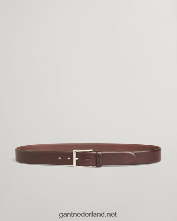 GANT Heren donker bruin klassieke leren riem R48460451
