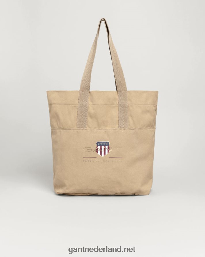 GANT Heren donker kaki archief schild draagtas R48460461