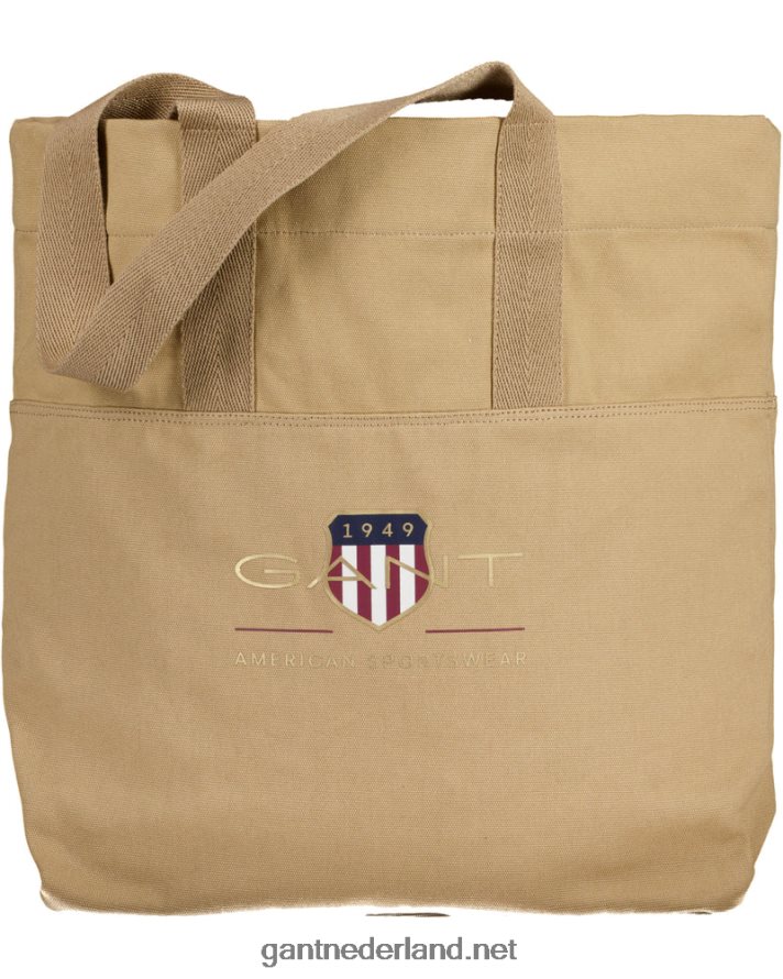 GANT Heren donker kaki archief schild draagtas R48460461