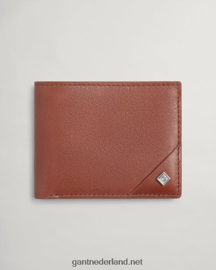 GANT Heren klei bruin leren portemonnee R48460456