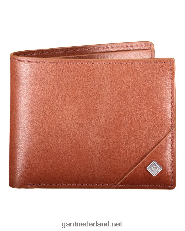 GANT Heren klei bruin leren portemonnee R48460456