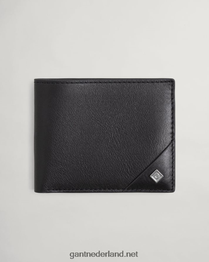 GANT Heren zwart leren portemonnee R48460455