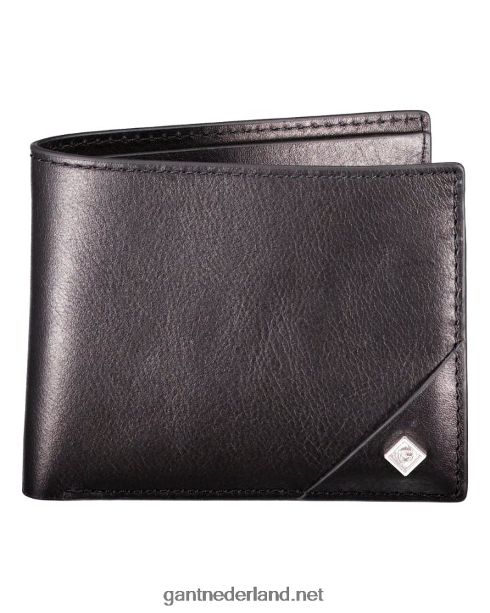 GANT Heren zwart leren portemonnee R48460455