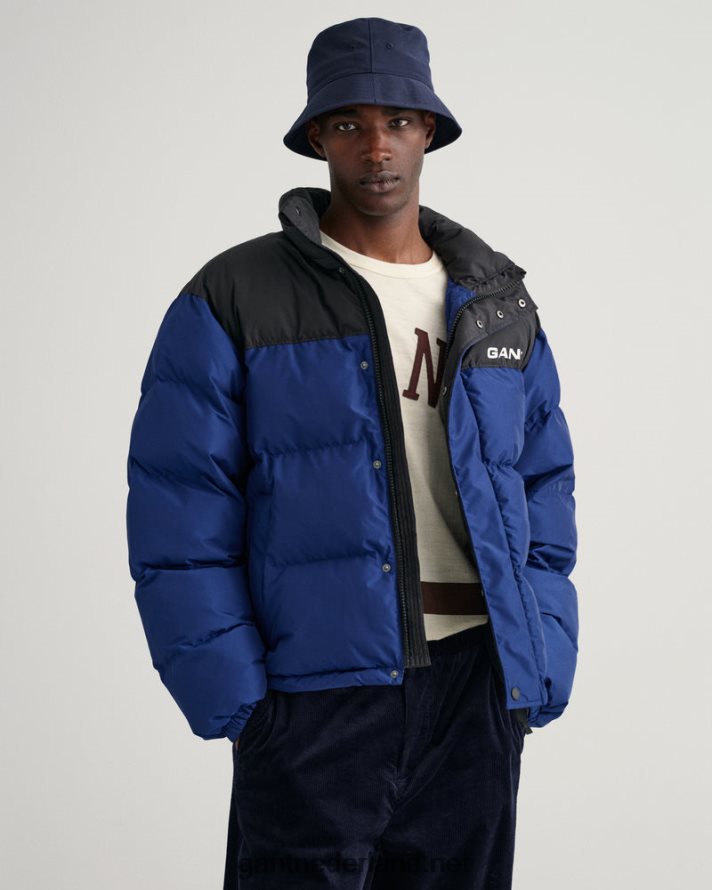 GANT Heren Diepblauw geblokt gewatteerd jack R48460367