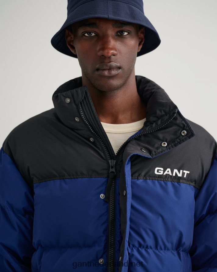 GANT Heren Diepblauw geblokt gewatteerd jack R48460367