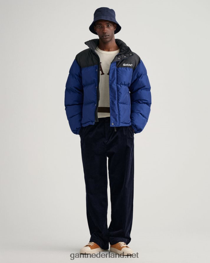 GANT Heren Diepblauw geblokt gewatteerd jack R48460367