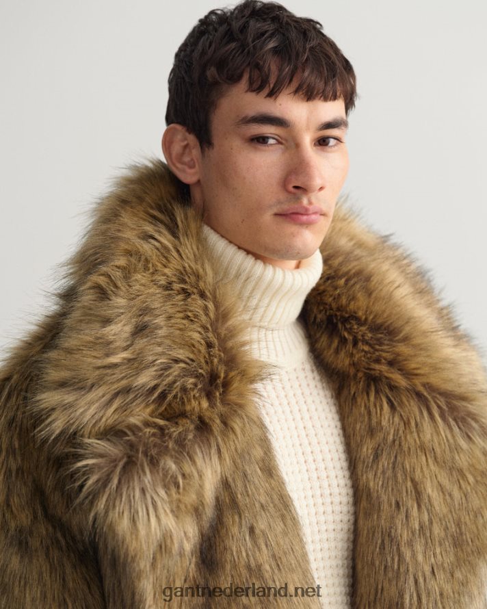 GANT Heren bruin bruin jas van imitatiebont R48460396