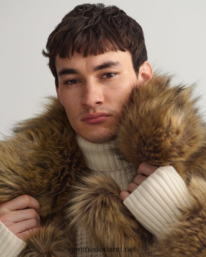 GANT Heren bruin bruin jas van imitatiebont R48460396