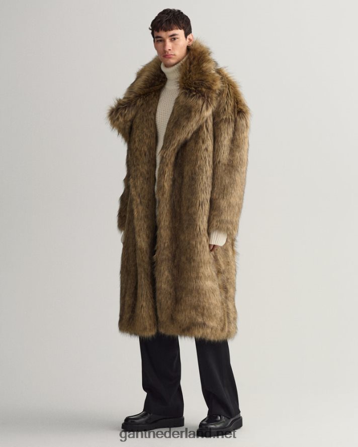 GANT Heren bruin bruin jas van imitatiebont R48460396