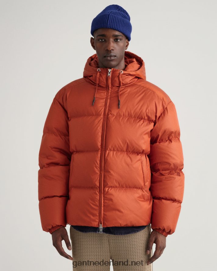 GANT Heren donkere oker glanzend pufferjack R48460380