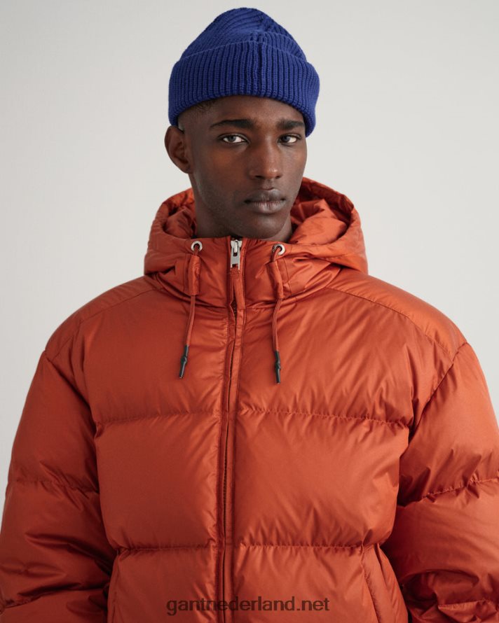 GANT Heren donkere oker glanzend pufferjack R48460380