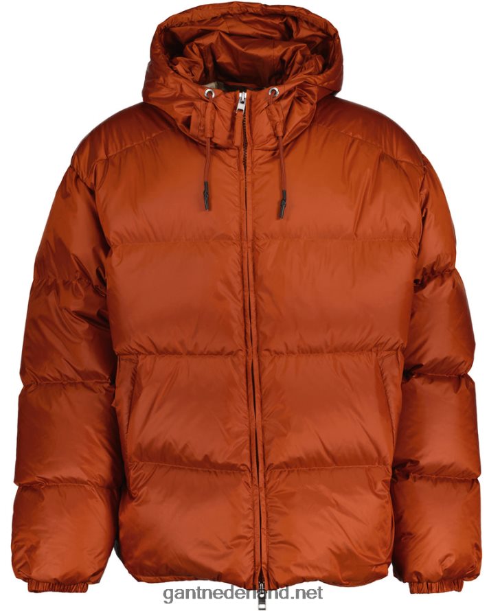GANT Heren donkere oker glanzend pufferjack R48460380