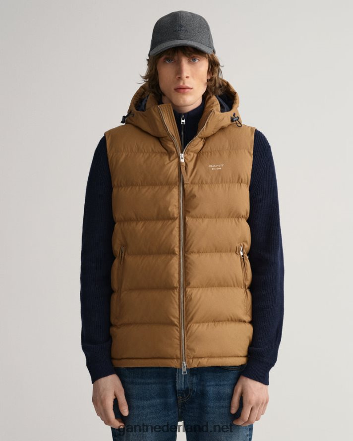 GANT Heren geroosterde walnoot actief wolkenvest R48460395