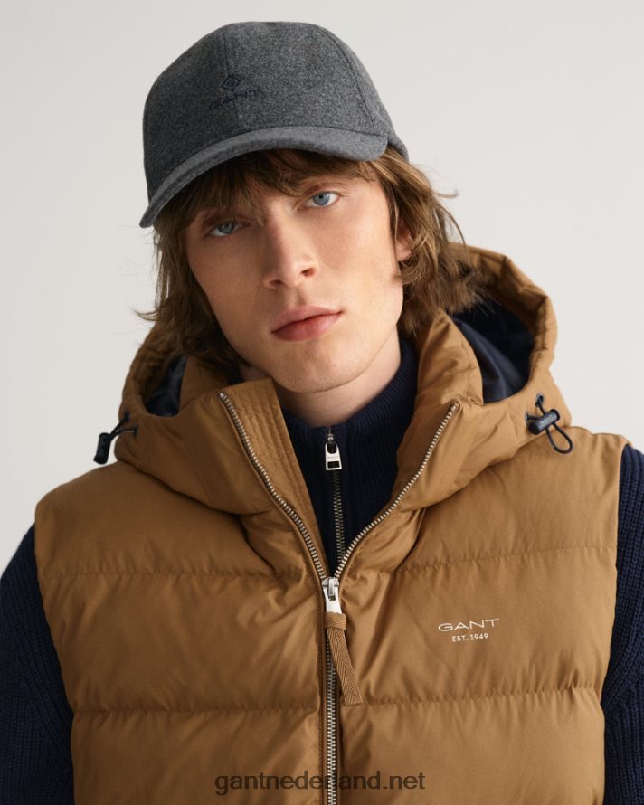 GANT Heren geroosterde walnoot actief wolkenvest R48460395