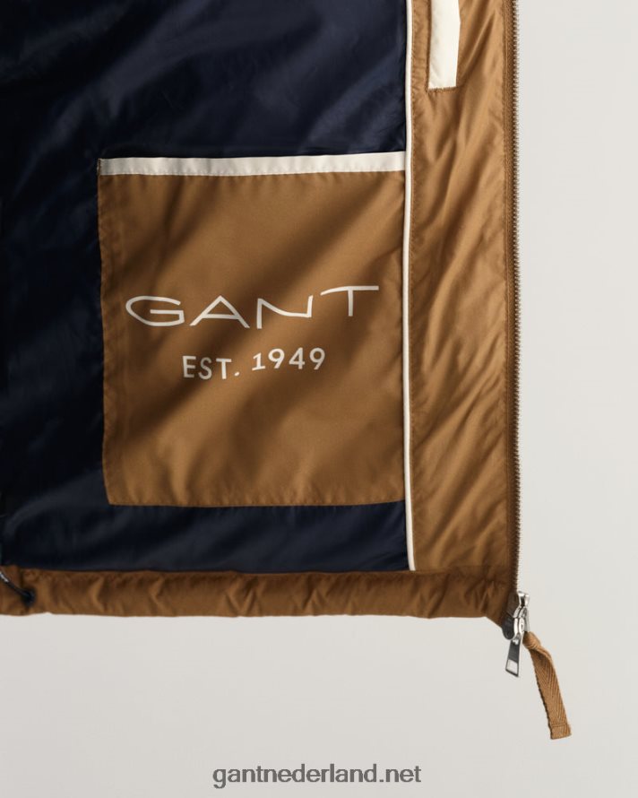 GANT Heren geroosterde walnoot actief wolkenvest R48460395