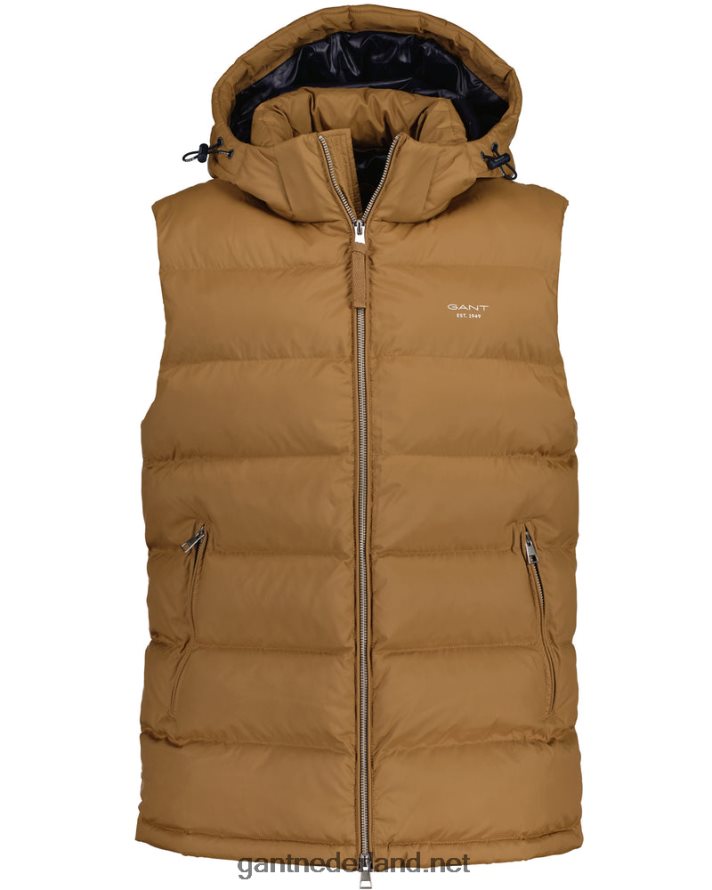 GANT Heren geroosterde walnoot actief wolkenvest R48460395