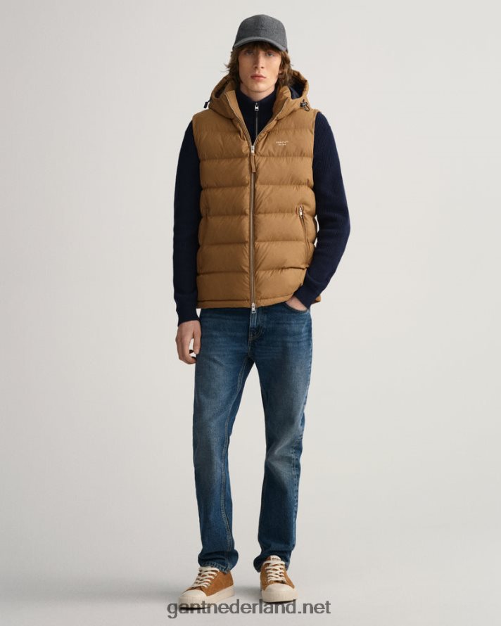 GANT Heren geroosterde walnoot actief wolkenvest R48460395