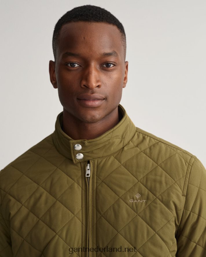 GANT Heren leger groen gewatteerde windjack R48460393