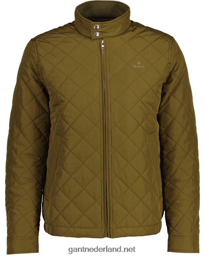 GANT Heren leger groen gewatteerde windjack R48460393