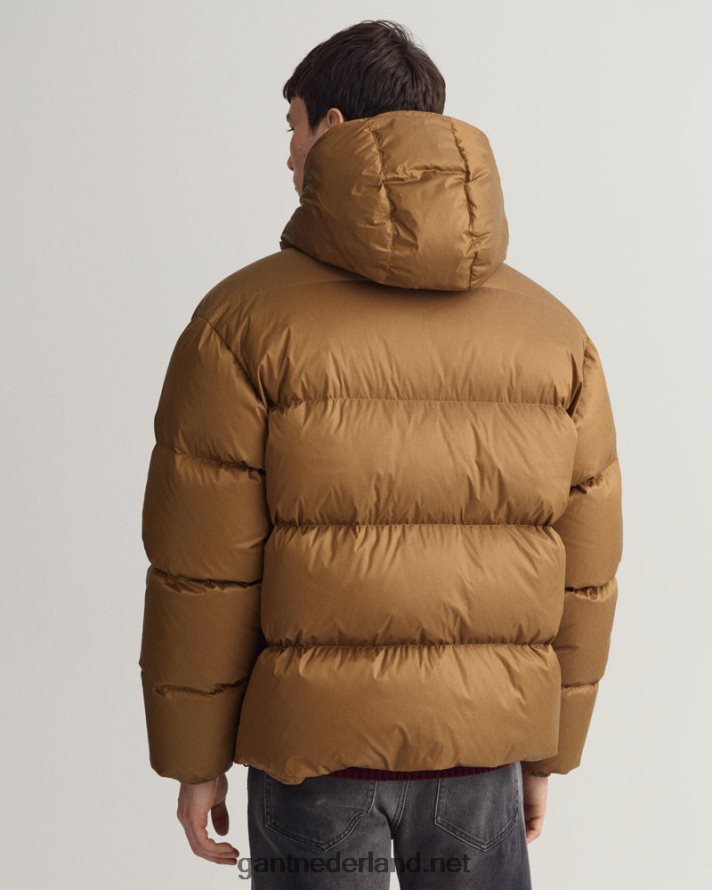 GANT Heren toffee-beige glanzend pufferjack R48460375