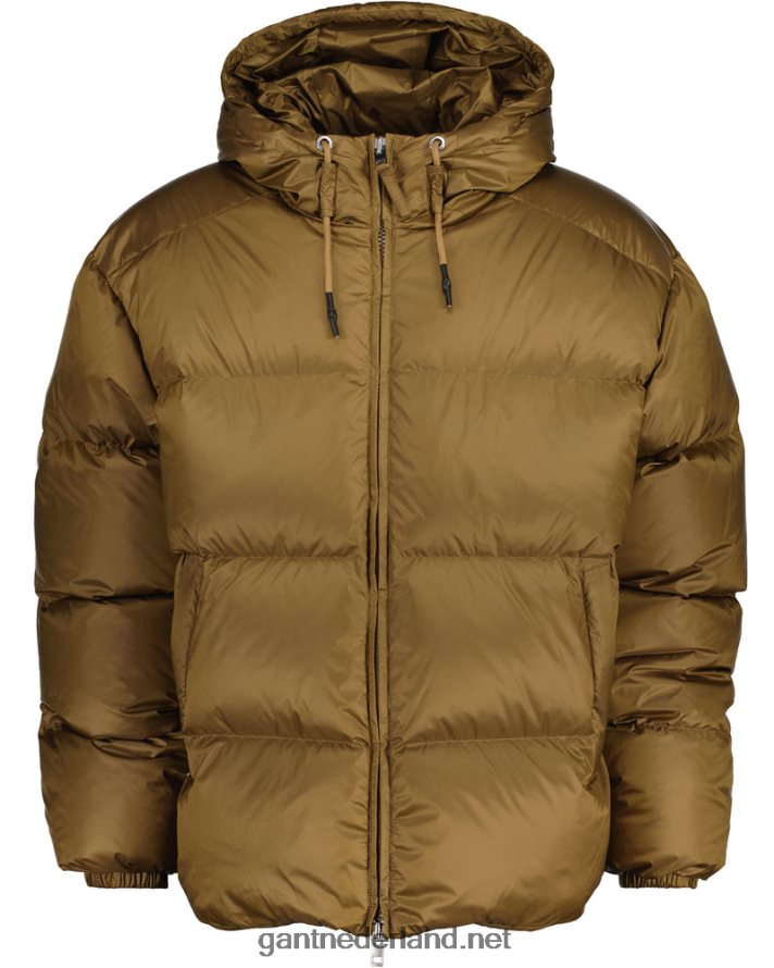 GANT Heren toffee-beige glanzend pufferjack R48460375