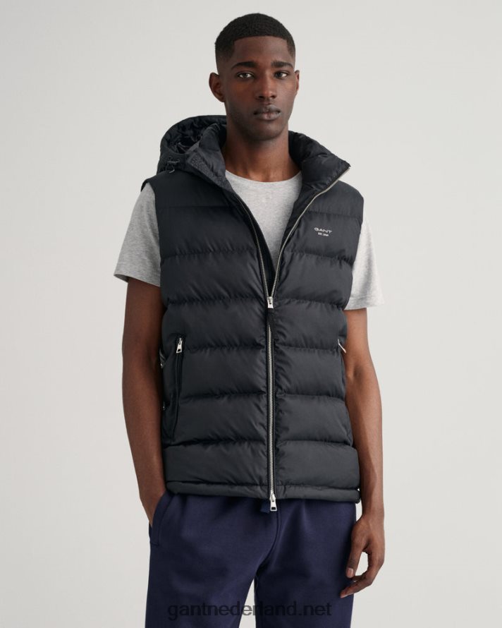 GANT Heren zwart actief wolkenvest R48460389