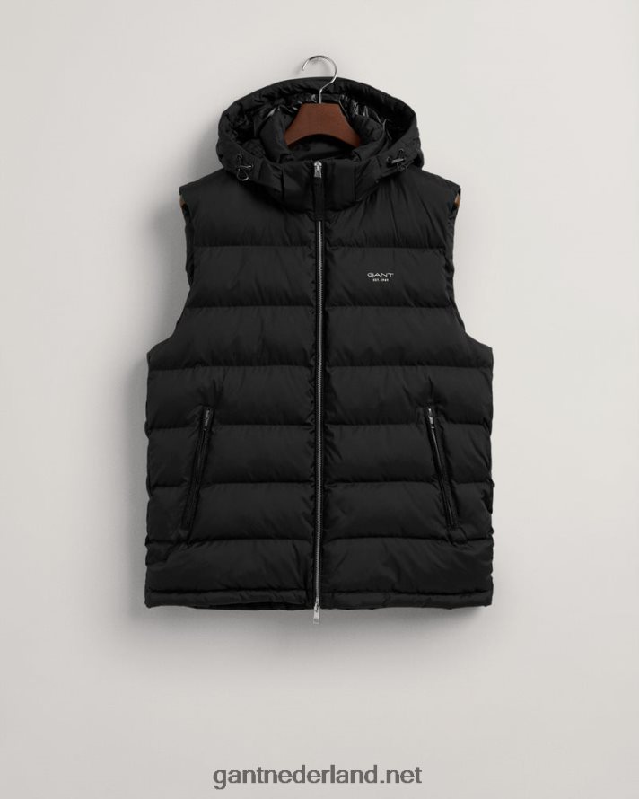 GANT Heren zwart actief wolkenvest R48460389