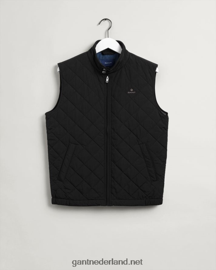 GANT Heren zwart gewatteerd windjack R48460383