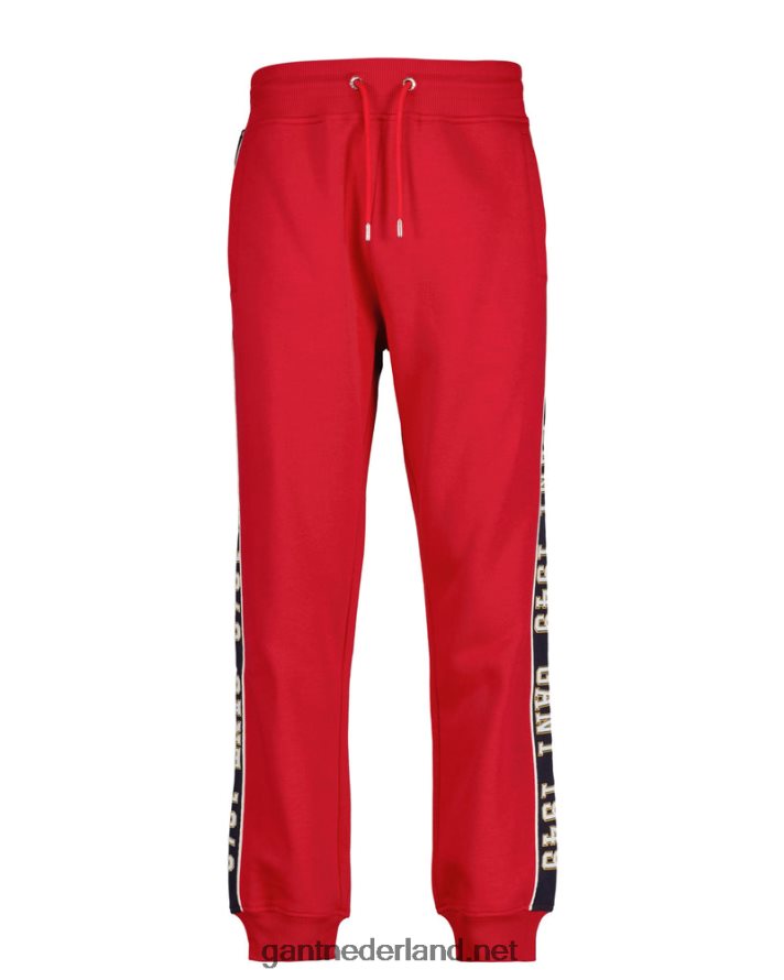 GANT Heren Robijn rood contrasterende joggingbroek aan de zijkant R48460228