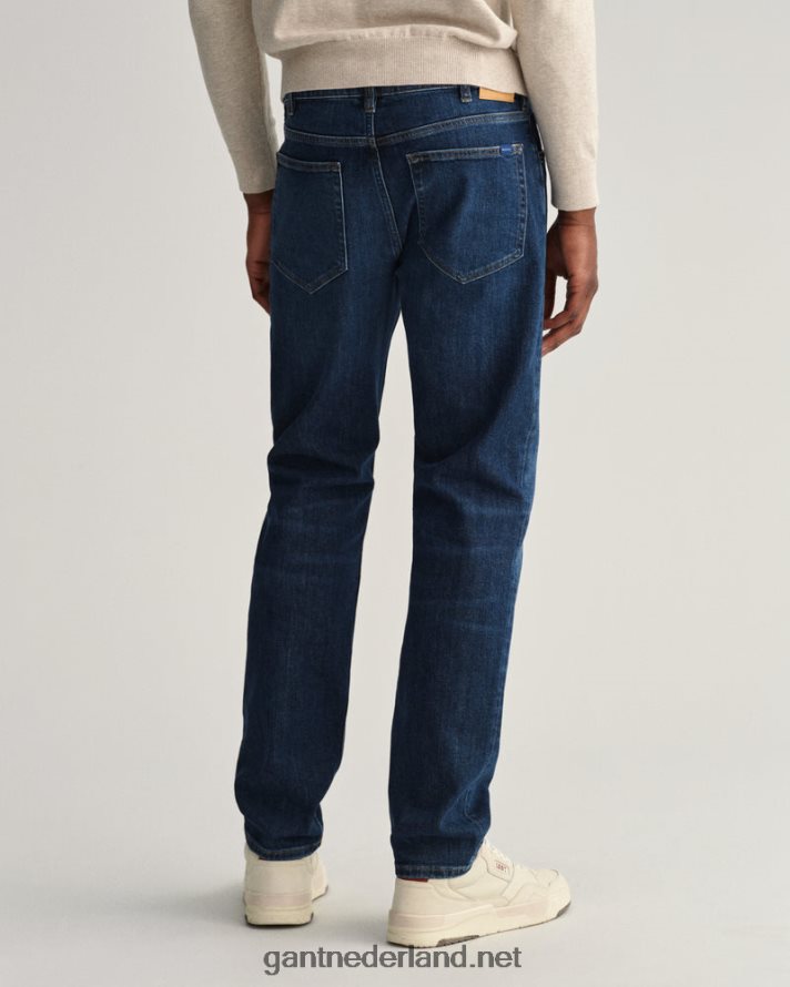 GANT Heren donkerblauw ingedragen arley jeans met normale pasvorm R48460415