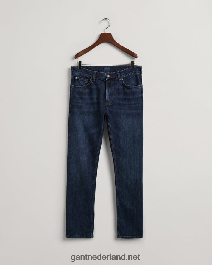 GANT Heren donkerblauw ingedragen arley jeans met normale pasvorm R48460415