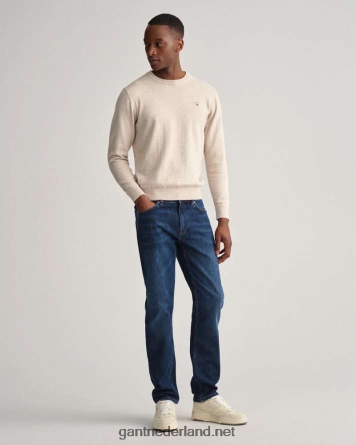 GANT Heren donkerblauw ingedragen arley jeans met normale pasvorm R48460415