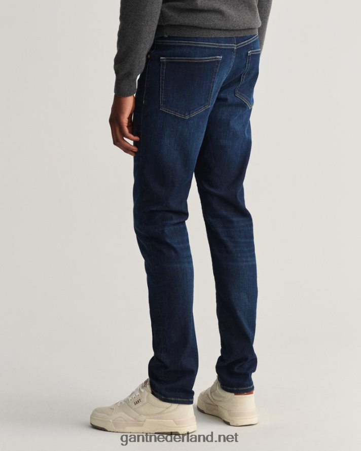 GANT Heren donkerblauw ingedragen maxen extra slim fit active-recover jeans R48460422