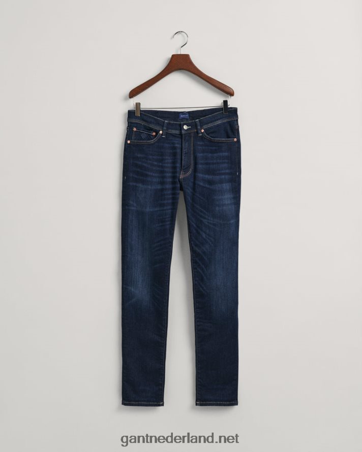 GANT Heren donkerblauw ingedragen maxen extra slim fit active-recover jeans R48460422