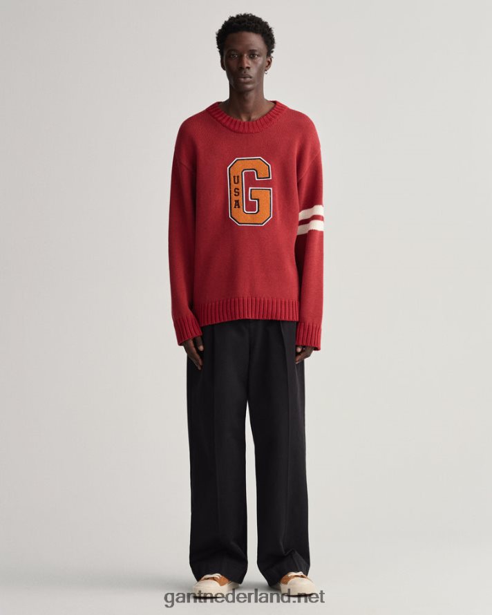 GANT Heren ebbenhout zwart geplooide volumineuze chino R48460401