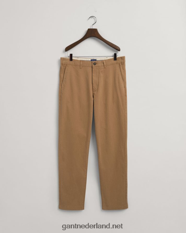 GANT Heren geroosterde walnoot allister regular fit comfort super chino R48460408