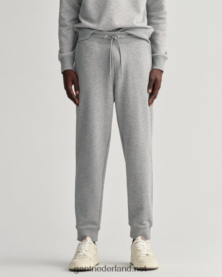 GANT Heren grijs gemêleerd originele joggingbroek R48460275